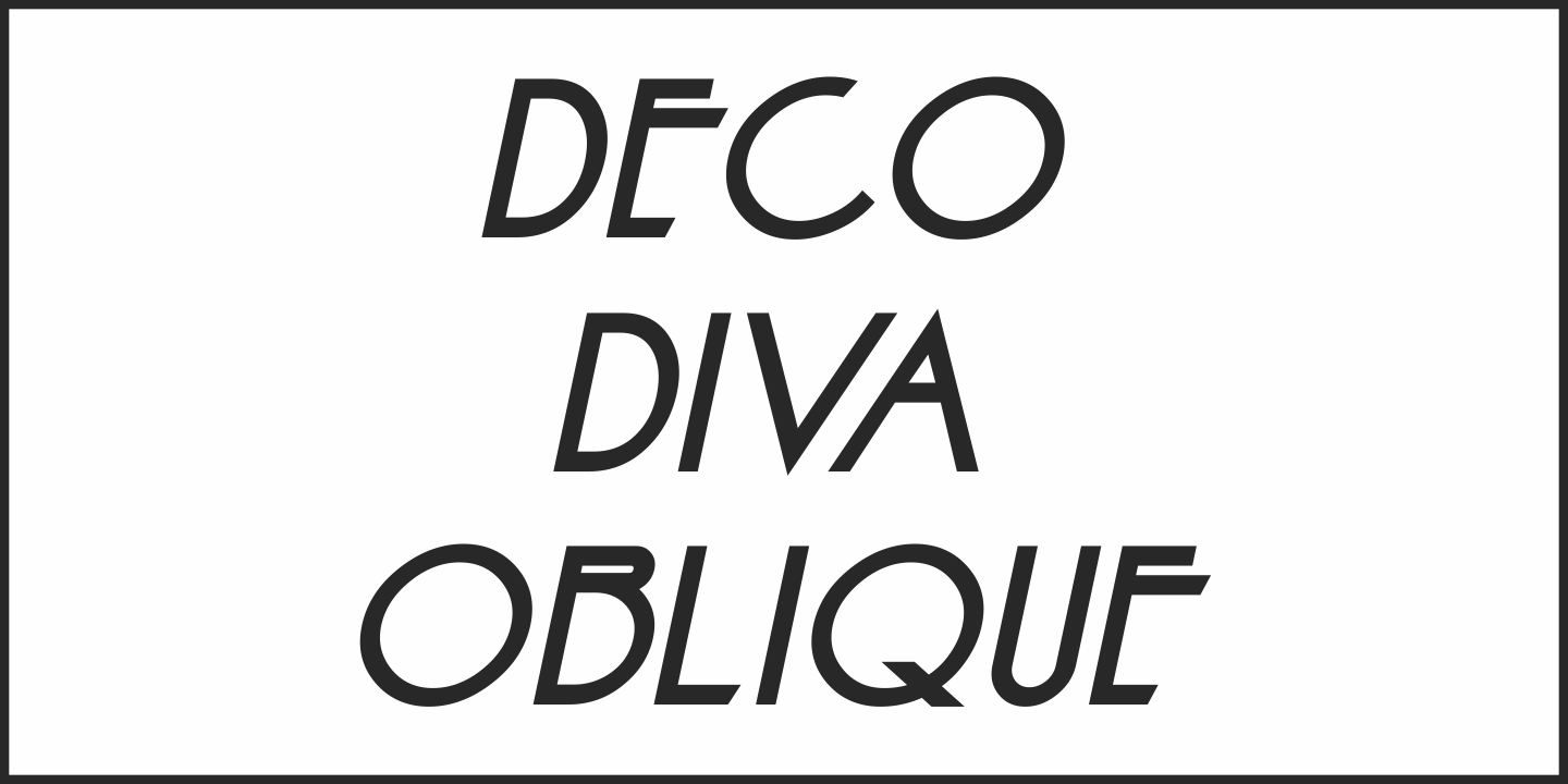 Example font Deco Diva JNL #3